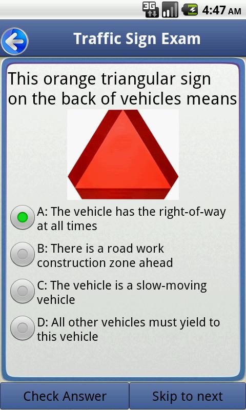 Driving improvement test online