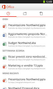 Microsoft Office Mobile Screenshot
