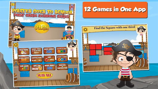 Pirate 1st Grade Fun Games