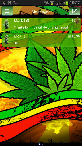 GO SMS Pro Theme marijuana