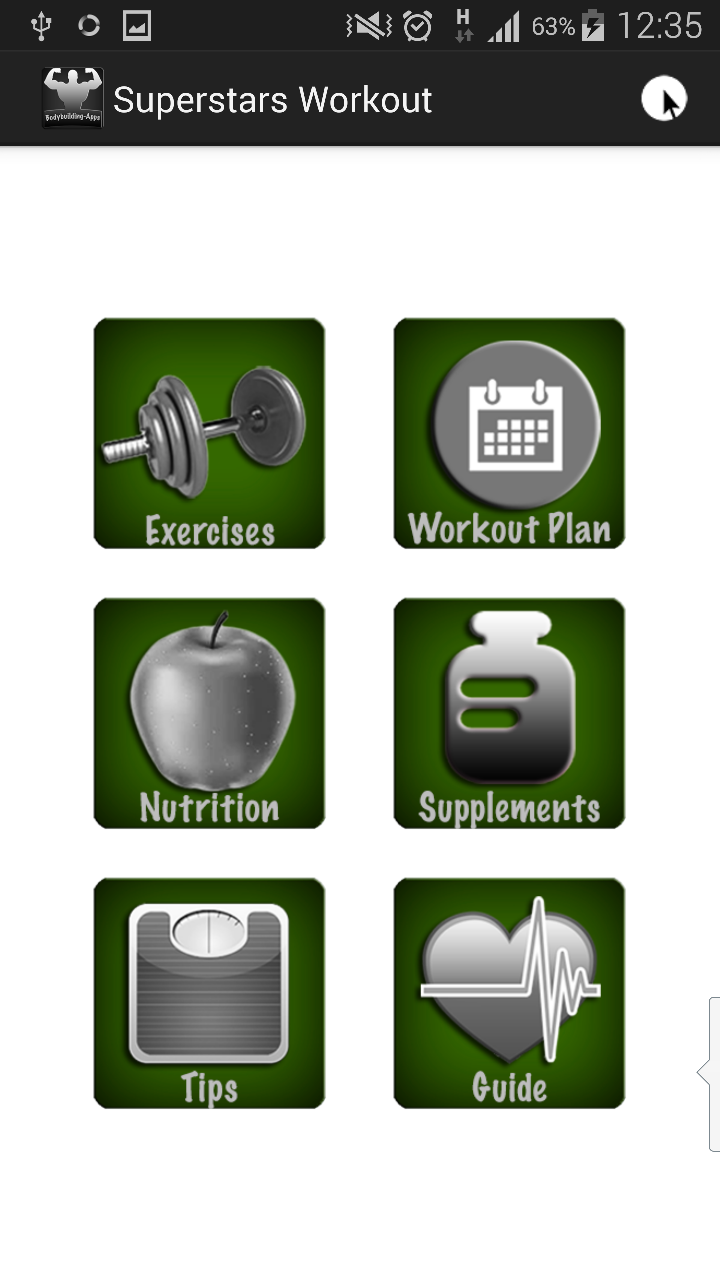 The Superstars Workout Screen 1