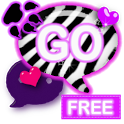 Purple Zebra WB Theme GO SMS icon