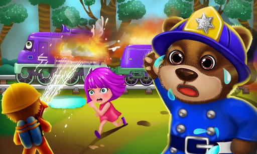 Train Fire Animal Rescue Games