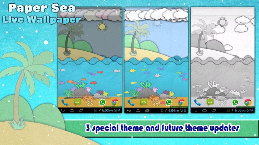 Paper Sea Live Wallpaper Screen 2