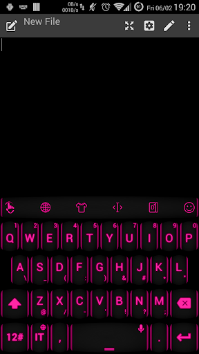 Theme TouchPal Neon Pink