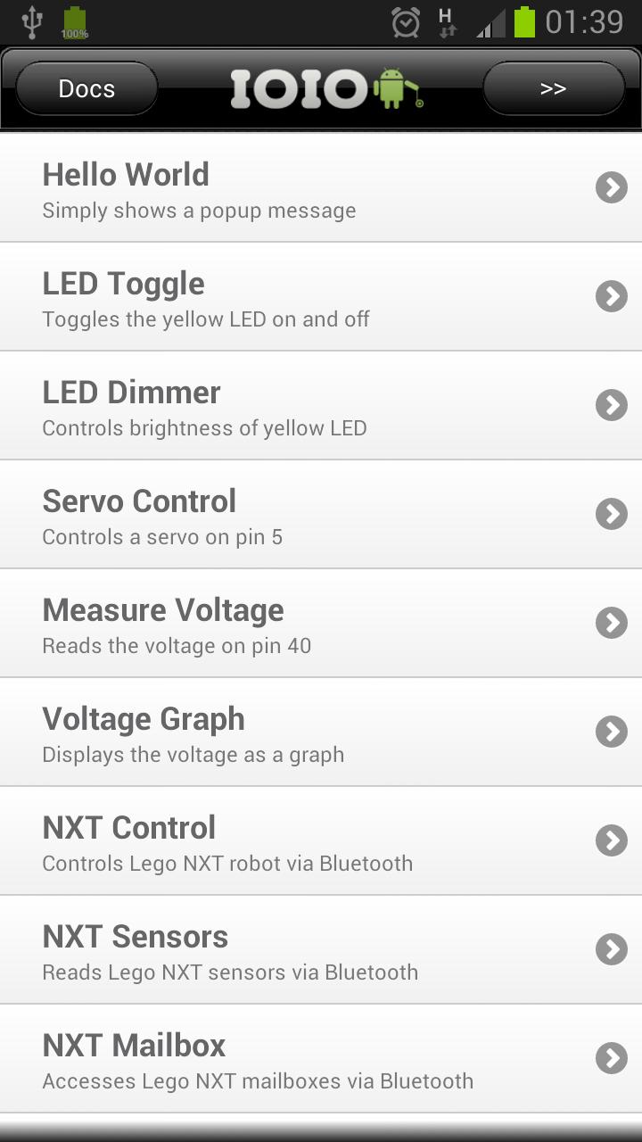 IOIO Script - Easy Programming Screen 3