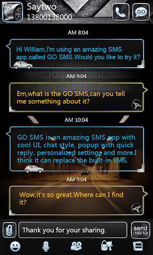 【免費通訊App】GO SMS PRO AiBlue ThemeEX-APP點子