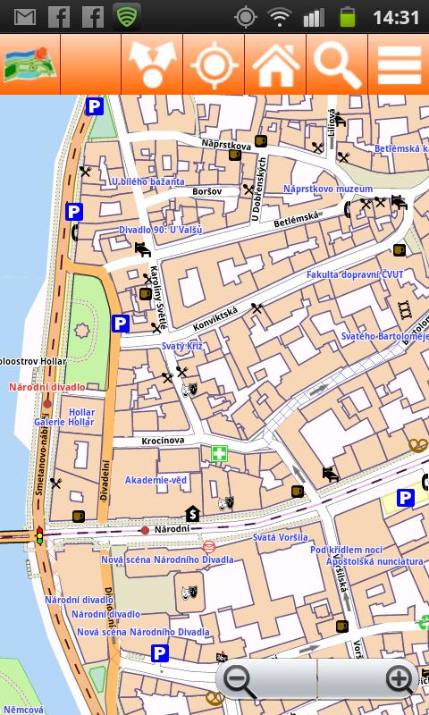 Prague Offline mappa Map Screen 3