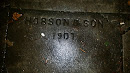 Hobson & Son 1907 Historic Side walk Marker 