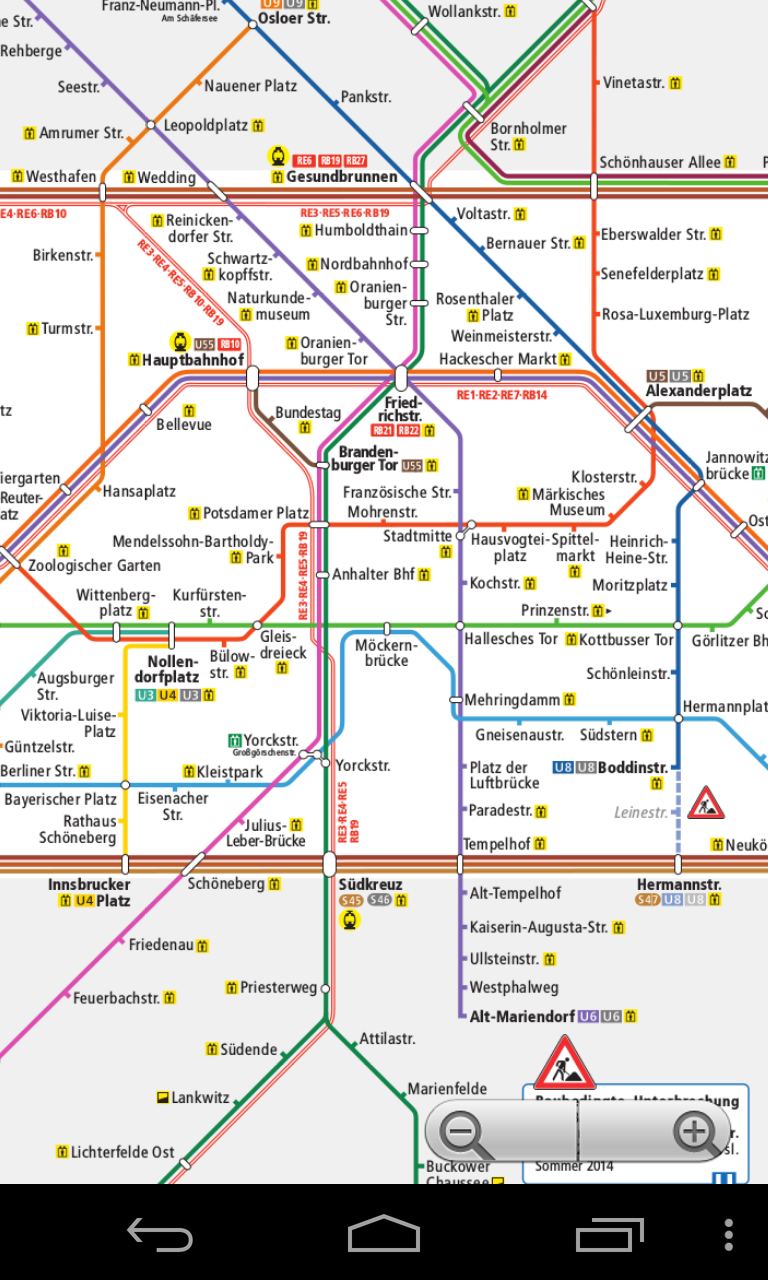 Berlin subway route network Screen 2