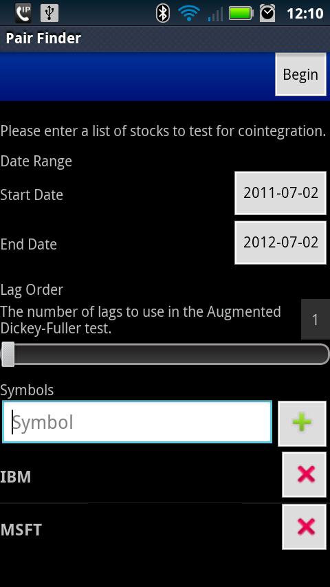 Android application PairFinder screenshort