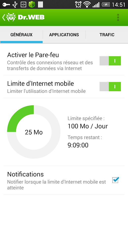   Dr.Web Security Space Life – Capture d'écran 