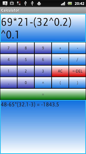 Simple calculator with memory