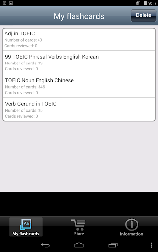 Learn TOEIC with flashcards