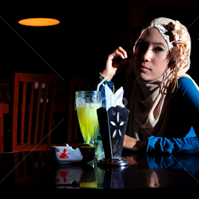 lady in the darkness by Bagus Fey M - People Portraits of Women