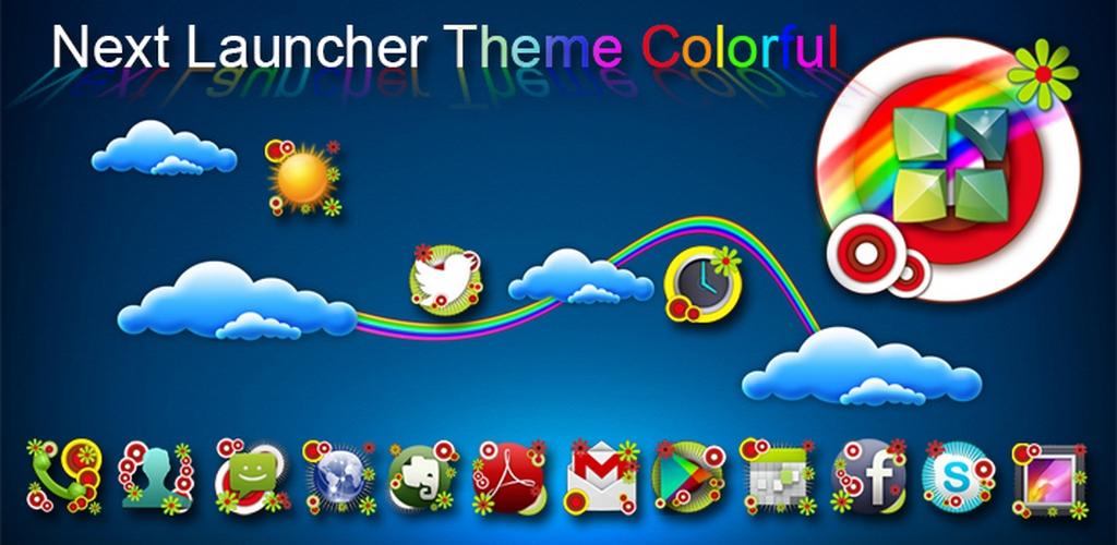 Android color theme. Тема colorful для fm Launcher.