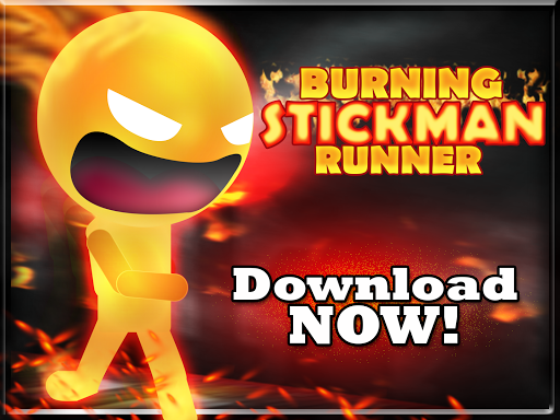 Burning Stickman runner PRO