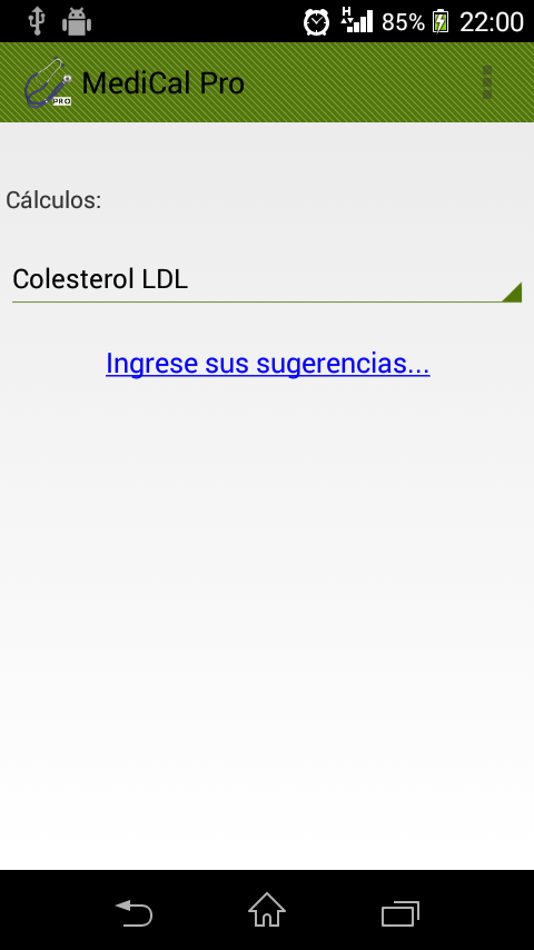 Android application Medical Calculator screenshort
