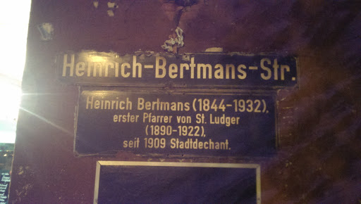 Heinrich Bertmans Gedenktafel