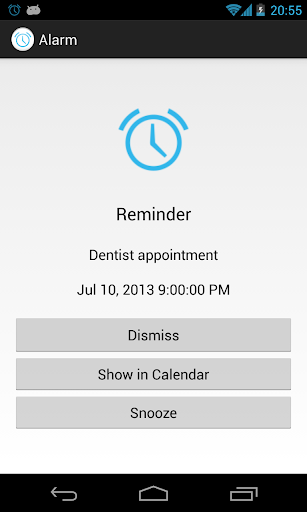 Alarm for Android Calendar