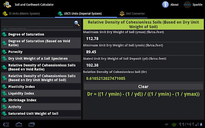 Soil & Earthwork Calc. Tablet poster 2