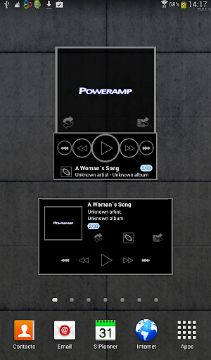 Poweramp skin widget TRON GREY