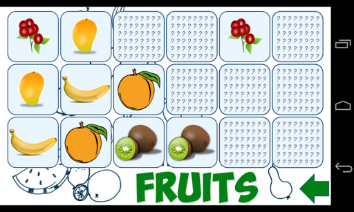 Memory Puzzle - Fruits