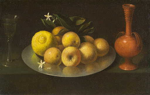Still Life with Glass, Fruit, and Jar