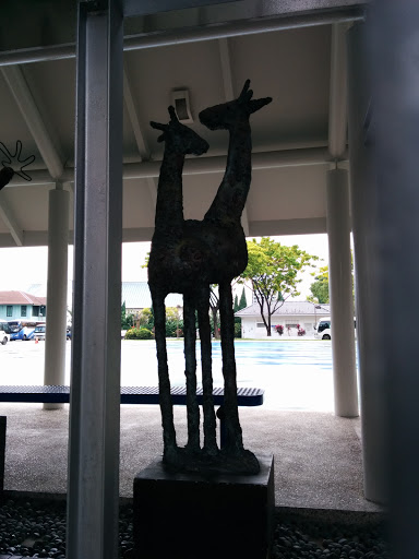 Twin Giraffe Statue