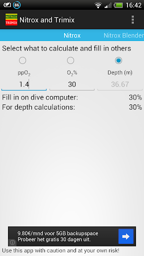 Nitrox And Trimix 1.2 screenshots 1