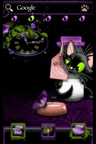 ADW Launcher Theme Black Kitty