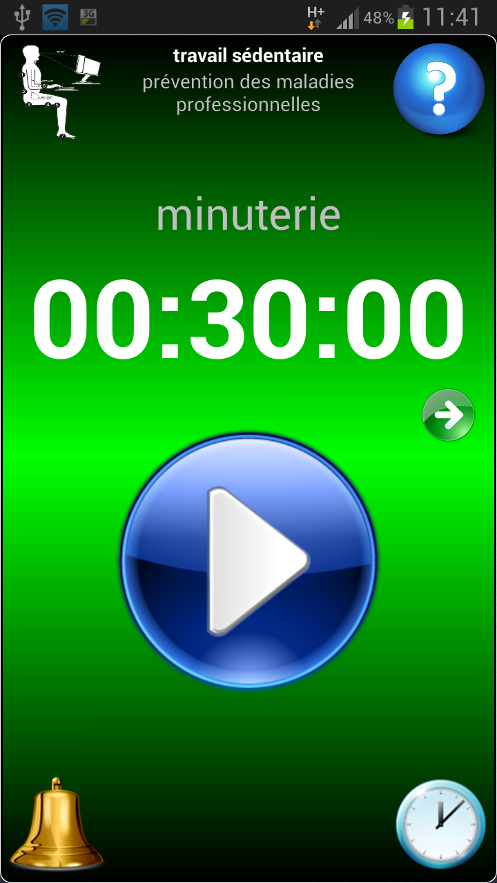Android application Sedentary work PRO screenshort