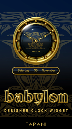 Babylon Designer Clock Widget