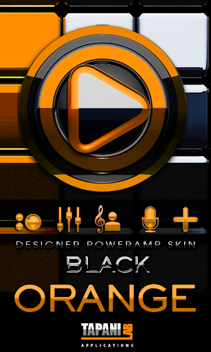Poweramp skin Black Orange