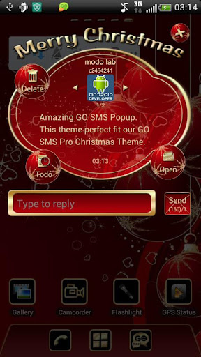 Christmas Popup Go sms theme