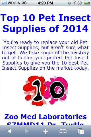 Insect Supply Reviews