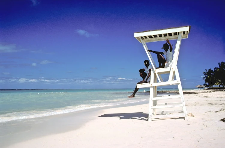 Looking into the Caribbean from Montego Bay, Jamaica.