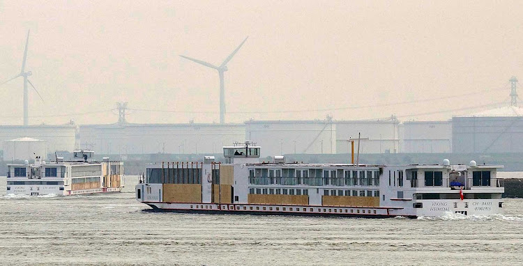 The cabin passenger ship Viking Heimdal near Amsterdam, Netherlands.