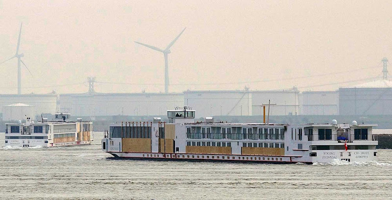 Viking Heimdal sails near Amsterdam, Netherlands.