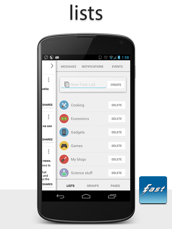 Fast Pro for Facebook - screenshot