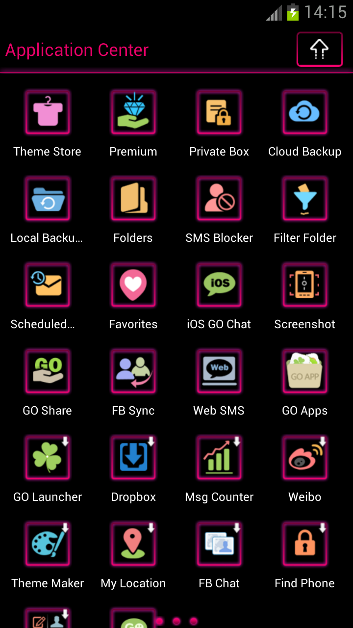 GO SMS Pro Theme Pink Neon Screen 3