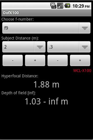 DoF X100 (Ad Free &amp; Donate) Screen 2