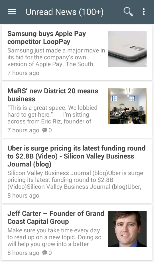 Startup News Screen 1