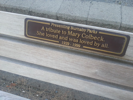 Colbeck Memorial Bench Plaque