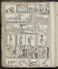 Albumblad met diverse voorstellingen