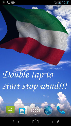3D Kuwait Flag Live Wallpaper+