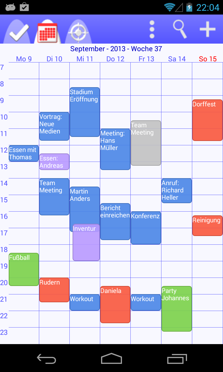 Android application To-Do Calendar Planner+ screenshort