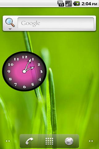 Analog Clock Pink