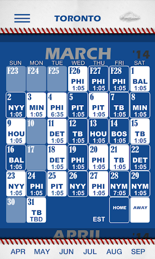 Baseball PocketSked- Blue Jays