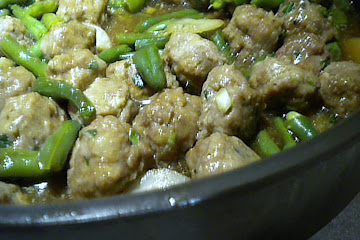 Asian Beans and Pork -The Meatball Version